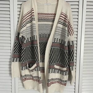 Staccato Cream and Olive Patterned Cardigan